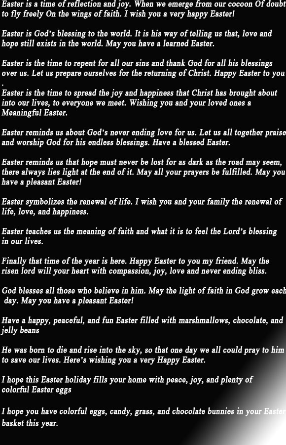 Best Easter wishes messages