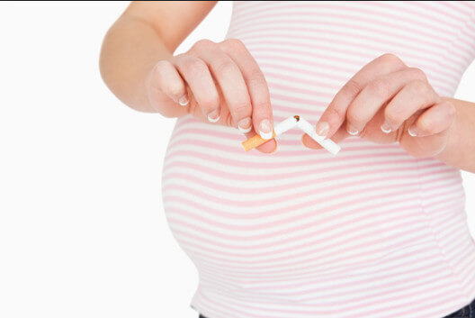 Smoking influence on a pregnant woman